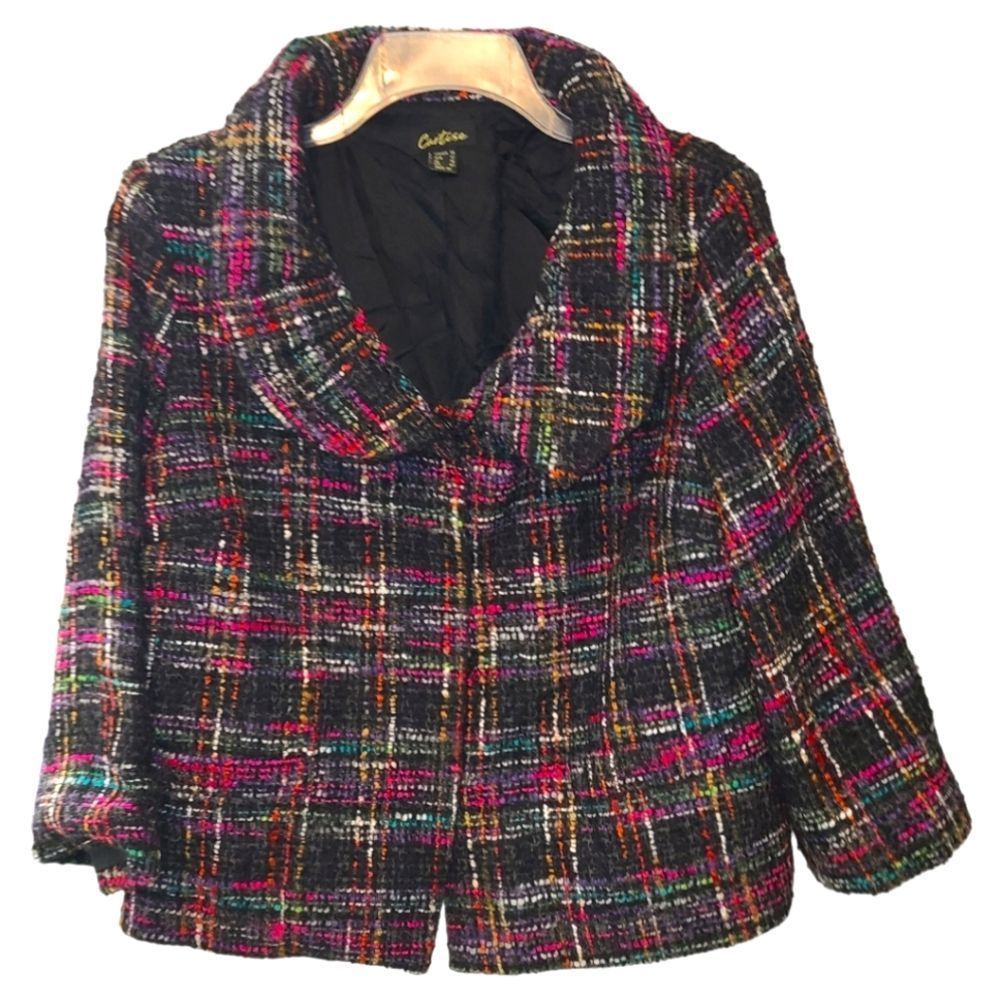 Cartise Plaid Tweed Jacket